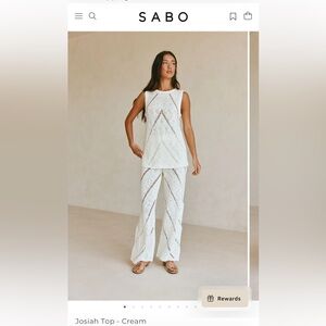 Sabo Skirt Josiah pant and top set size large